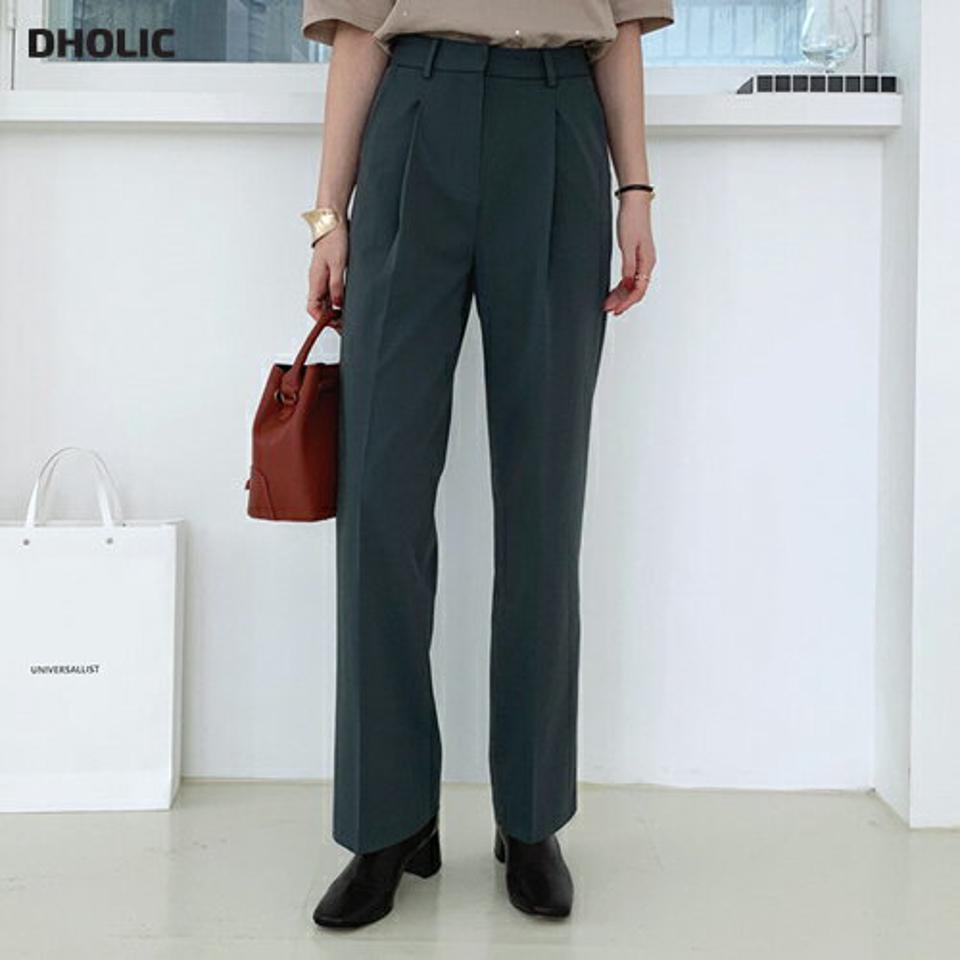 即日配送【只今30%OFF】ワンタックワイドスラックスパンツ・全4色・b70048 レディース 【pt】スラックス パンツ ズボン ロングパンツ ワイド タック 単色 無地 シンプル ベーシック 大人 オフィスカジュアル 春 秋 韓国ファッション ハイホリHIHOLLI