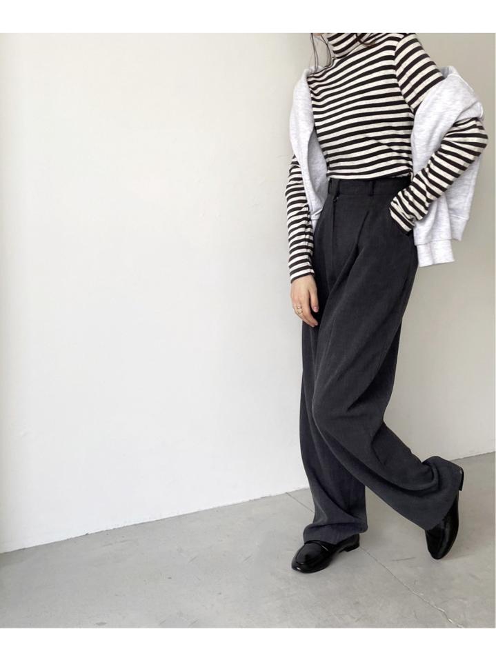 harmonie/organic cotton/アルモニフライスボーダーロングスリーブTシャツ（harmonie）