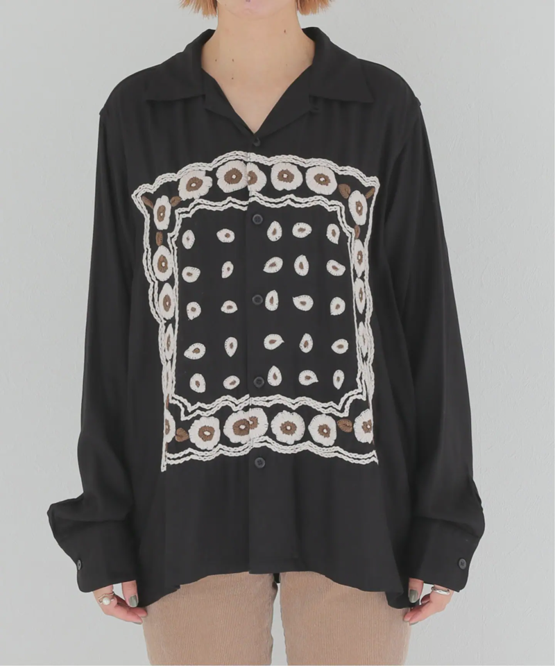 【NOMA t.d./ノーマティーディー】Bandana Hand Embroidery Shirt：シャツ（JOURNAL STANDARD）