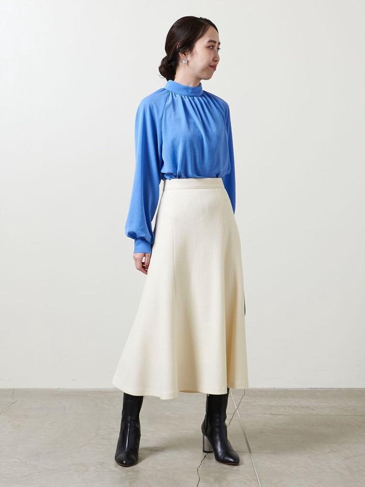 <UNITED ARROWS>ウールスムース セミフレア スカート B †