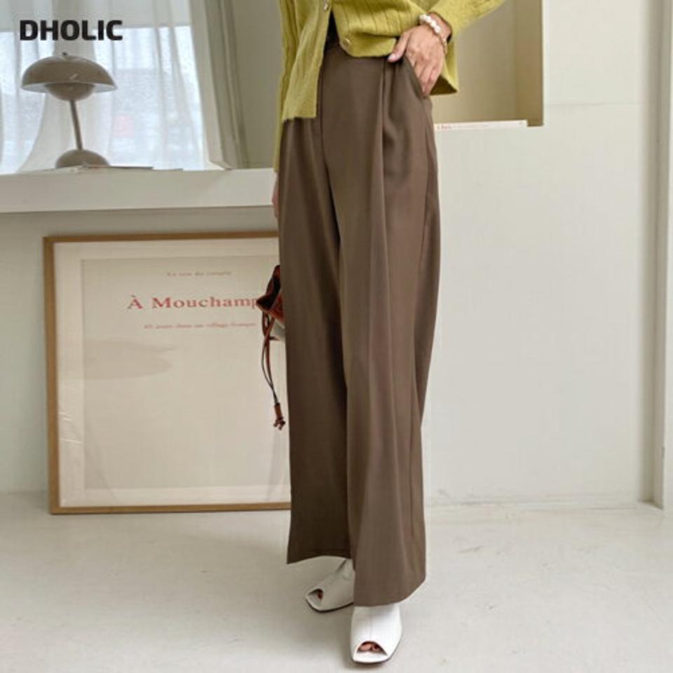 ワイドサイドタックスラックス・全3色・t58127 レディース 【pt】韓国 ファッション ボトムス ロング ロングパンツ ベーシック ワイド スラックス ストレート オフィスカジュアル ハイウエスト 無地 体型カーバー 足長 着痩せ 秋 春