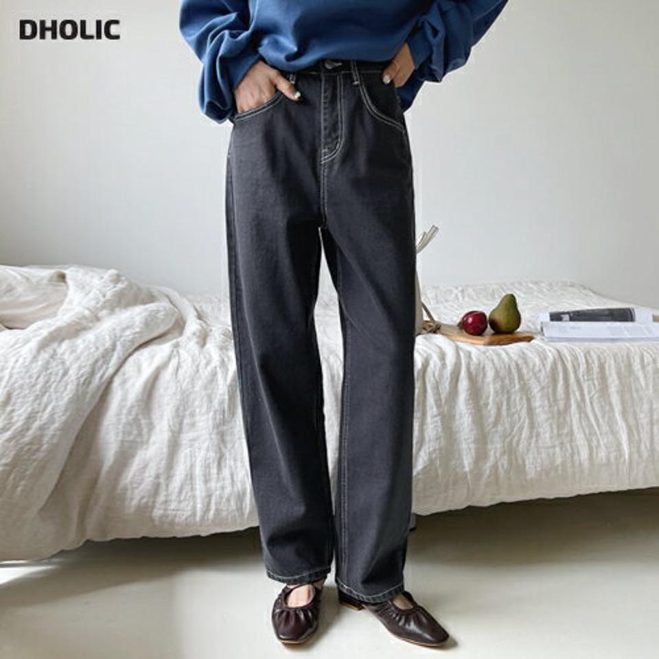 ステッチコットンパンツ・全2色・t62774 レディース 【pt】韓国ファッション ボトムス ロング ロングパンツ ステッチ コットンパンツ コットン ベーシック ボタン ロング丈 ウォッシング ポケット 体型もカバー デイリー 美脚 足長 シンプル 秋 春250