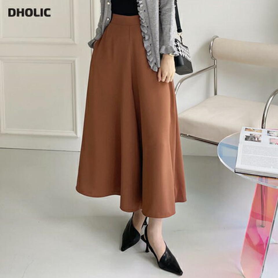 バックゴムフレアパンツ・全3色・b70051 レディース 【pt】パンツ ズボン ロングパンツ ワイド フレアパンツ 単色 無地 シンプル カジュアル 大人 スカンツ 春 秋 韓国ファッション ハイホリHIHOLLI