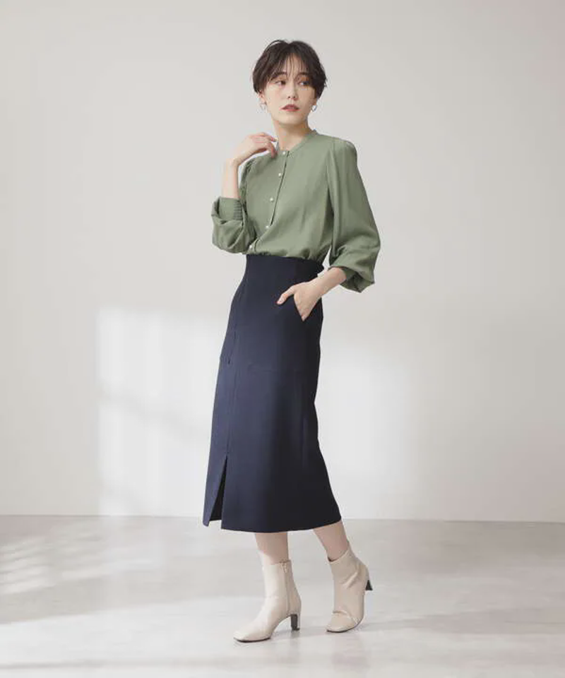 カルゼストレッチタイトスカート《S Size Line》