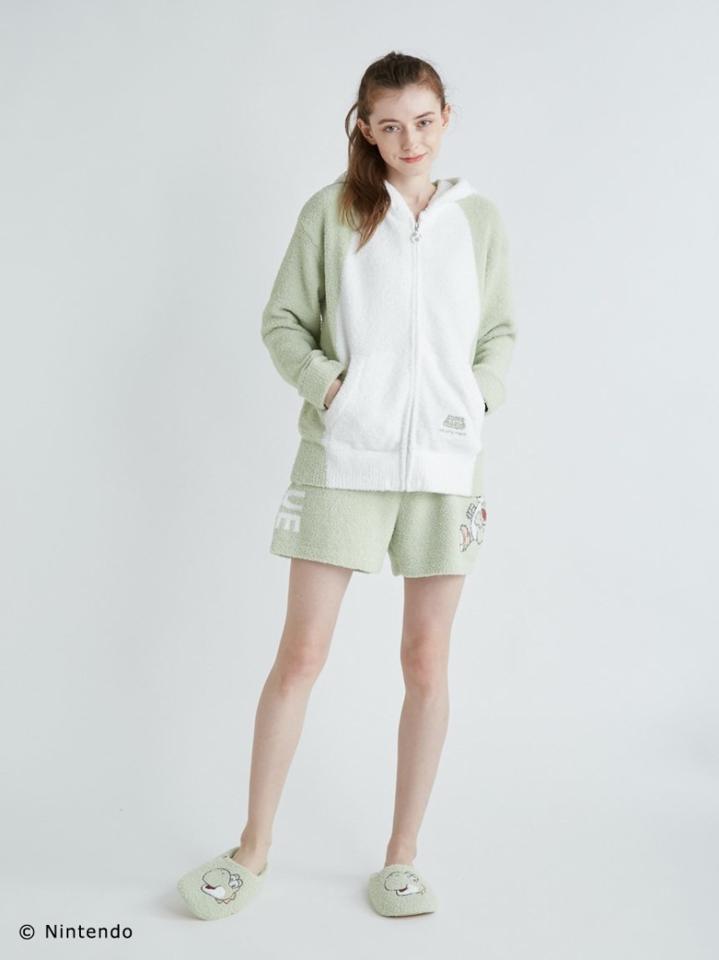 【スーパーマリオ】 【レディース】 ヨッシー パーカ&ショートパンツ