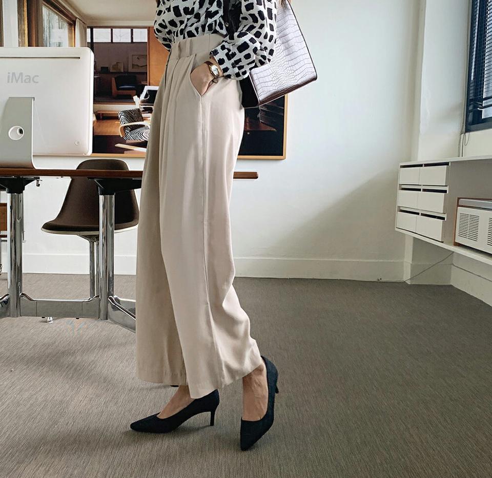 バックゴムワイドパンツ・全3色・t70138 レディース 【pt】 ボトムス ロング ロングパンツ ベーシック ワイド ルーズ 体型カーバー 足長 着痩せ スリム ストレート オフィスカジュアル 春 秋 韓国 ファッション ハイホリHIHOLLI