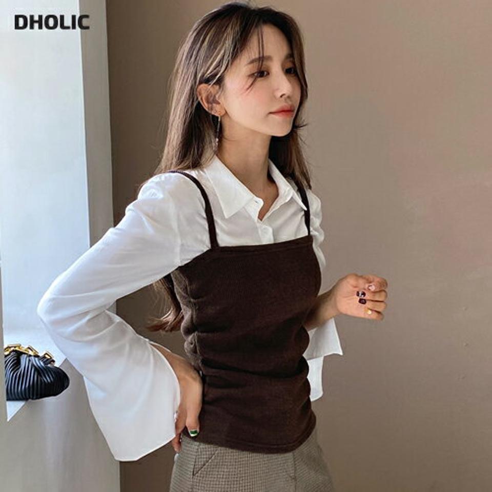 リブギャザースリーブレス・全3色・t62839 レディース 【tops】韓国ファッション トップス スリーブレス ノースリーブ 大人 リブ ギャザー シンプル カジュアル スリム ガーリー 体型カバー 細身 フェミニン 上品 デイリー 秋 春