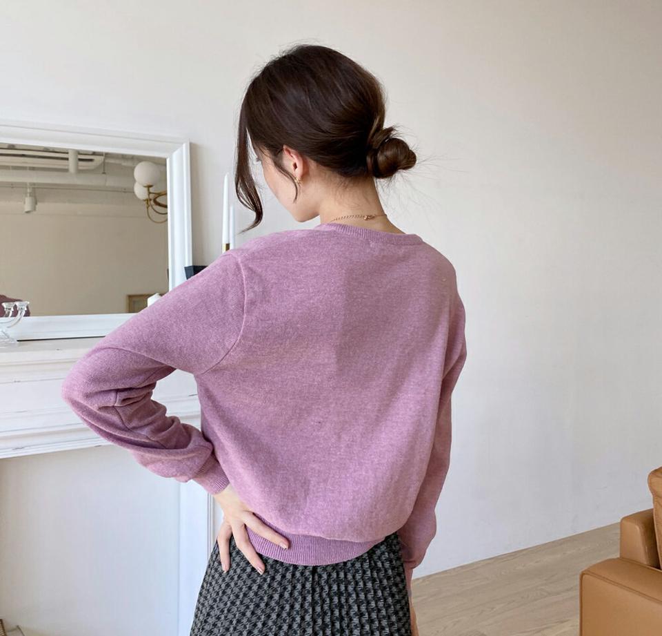 Vネックニット・全10色・t00337 レディース 【tops】 トップス ニット 年上 長袖 Vネック ユニーク やわらかい 大人 シンプル カラーニット 上品 ベーシック 春 秋 韓国ファッション ハイホリHIHOLLI