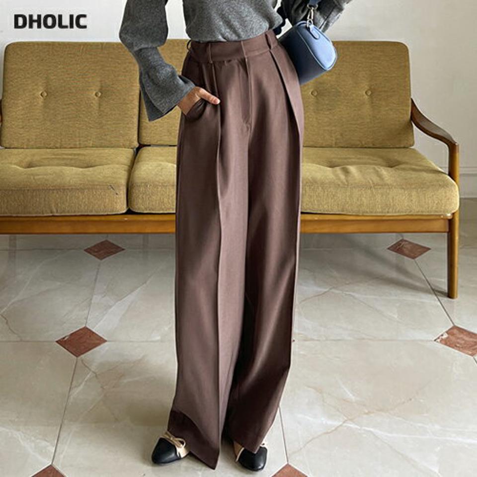 ワンタックワイドスラックス・全3色・t65132 レディース 【pt】韓国ファッション ボトムス パンツ ロング ロングパンツ スラックスパンツ スラックス ワンタック ワイド ロング丈 足長 細身 着痩せ シンプル 春 秋 NIJU