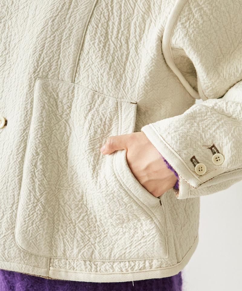 ●〇へリンボンダブルフェイス リバーシブルショートジャケット（cardo fabrica）