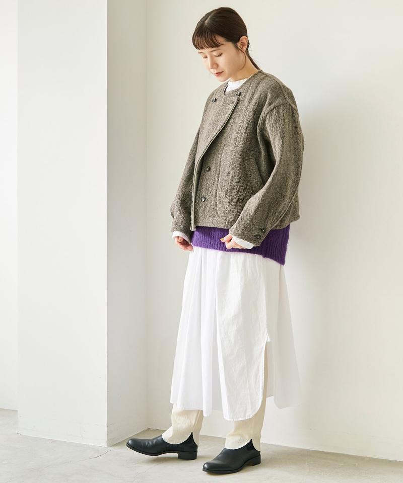 ●〇へリンボンダブルフェイス リバーシブルショートジャケット（cardo fabrica）
