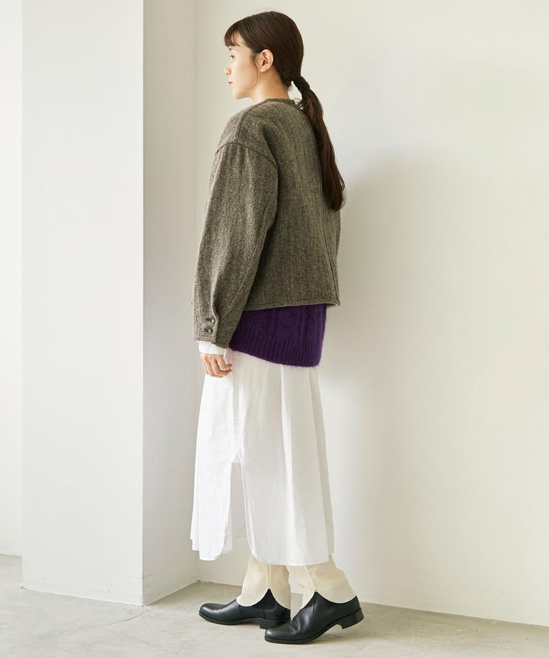 ●〇へリンボンダブルフェイス リバーシブルショートジャケット（cardo fabrica）