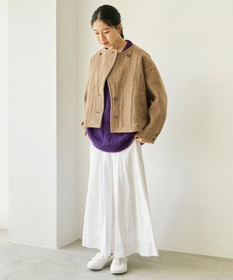 ●〇へリンボンダブルフェイス リバーシブルショートジャケット（cardo fabrica）