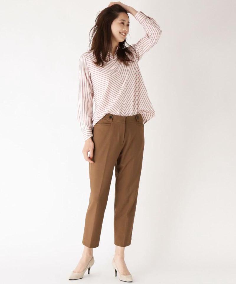 「Lサイズ」ウエストタブストレッチテーパードパンツ