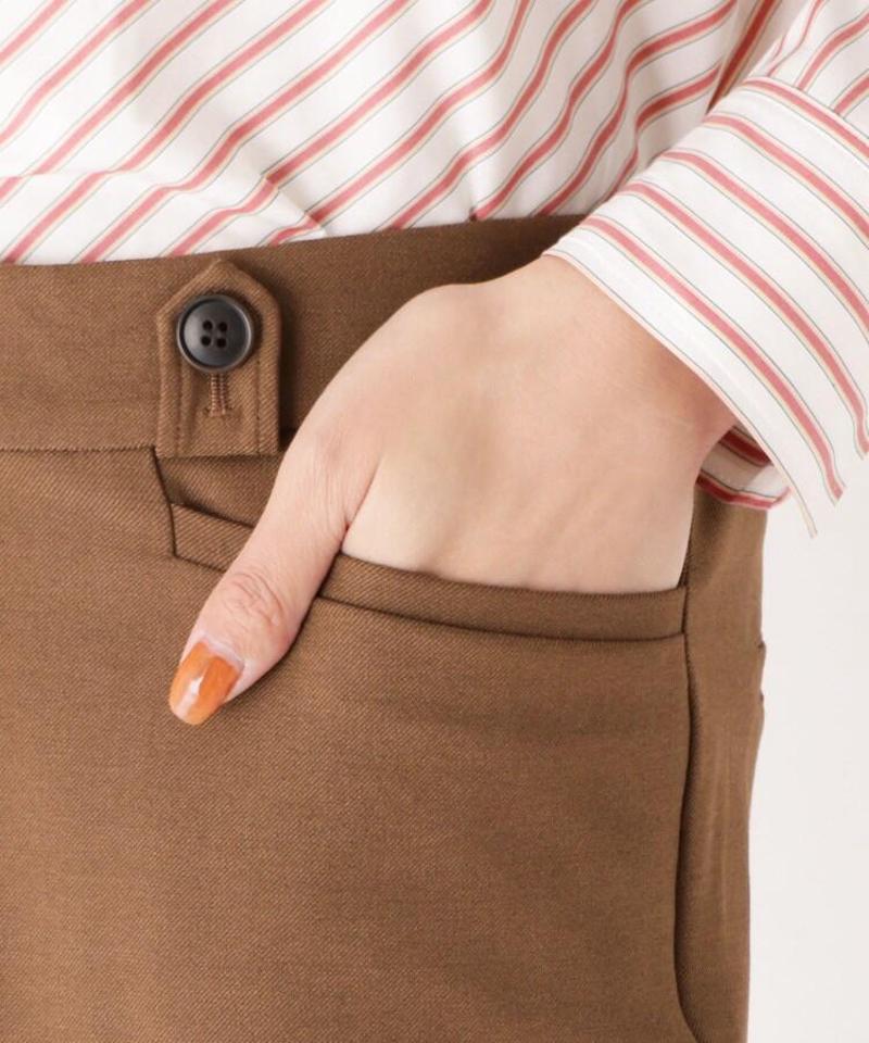 ウエストタブストレッチテーパードパンツ