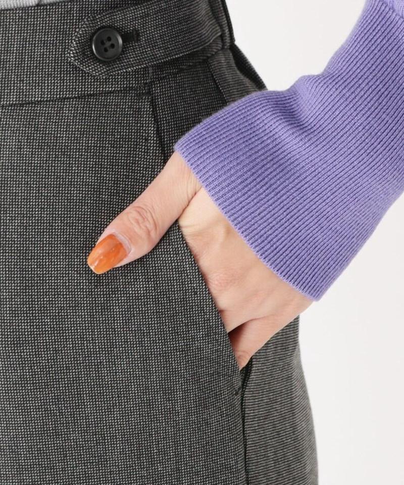 「Lサイズ」ウエストタブストレッチセミワイドパンツ