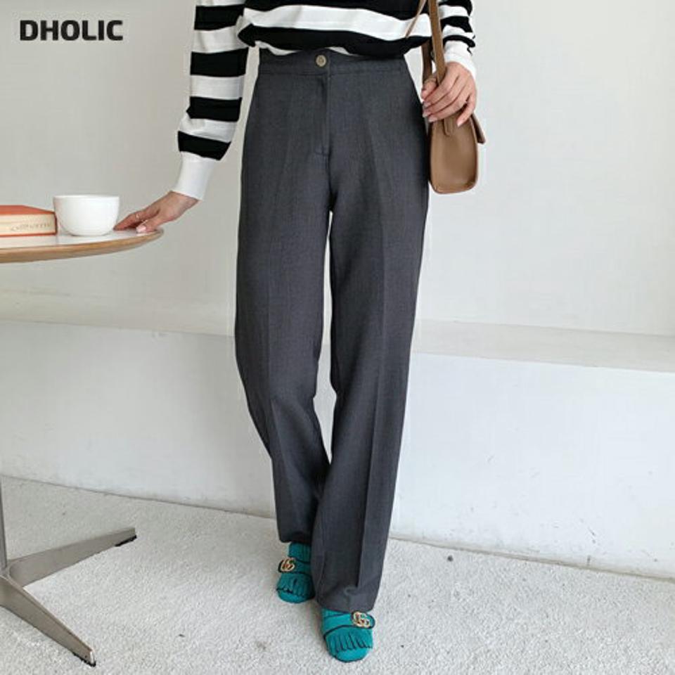 ウエストゴムストレートスラックス・全3色・b65008 レディース 【pt】韓国ファッション ボトムス ロング ロングパンツ スラックスパンツ スラックス ストレート 無地 体型カバー オフィスカジュアル デイリー 足長 美脚 フェミニン 秋 春