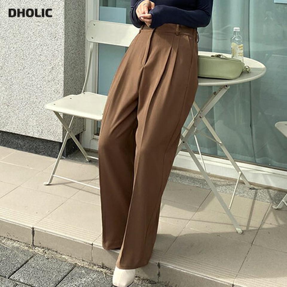 ハイウエストワイドスラックス・全3色・b65010 レディース 【pt】韓国ファッション ボトムス ロング ロングパンツ スラックスパンツ スラックス ハイウエスト ワイド 無地 オフィスカジュアル デイリー 足長 美脚 フェミニン 秋 春