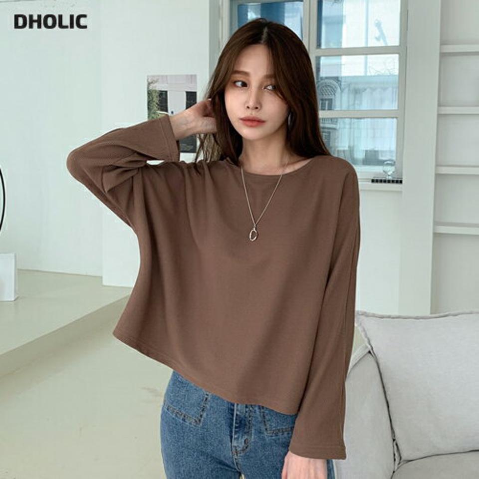 ドルマンプリーツTシャツ・全4色・t70275 レディース 【tops】 トップス Tシャツ 長袖 ドルマンスリーブ プリーツ ラウンドネック ルーズ ゆったり スリム ベーシック デイリー 体型カバー 細身 フェミニン 春 秋 韓国ファッション ハイホリHIHOLLI