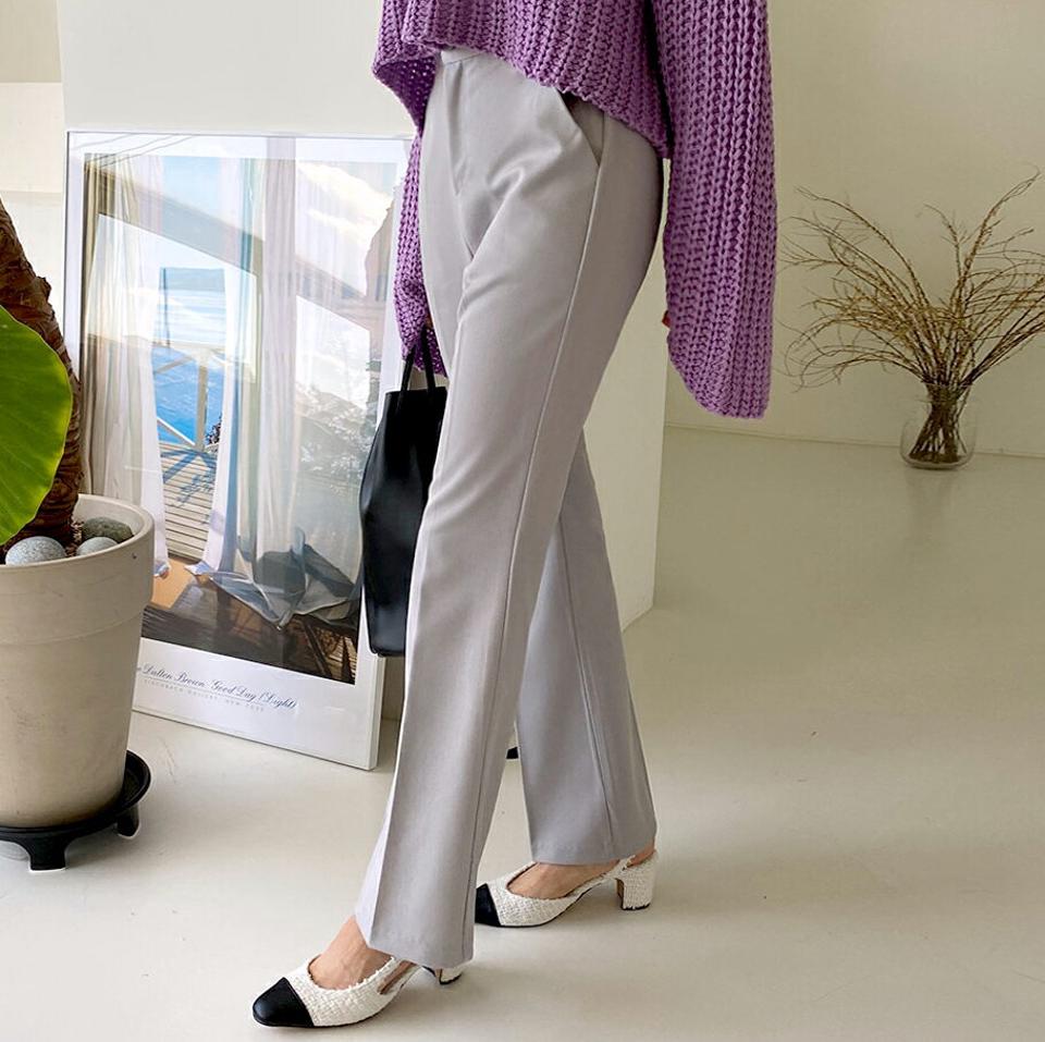スリムフレアスラックスパンツ・全3色・t65532 レディース 【pt】韓国ファッション ボトムス ロング ロングパンツ スラックスパンツ スラックス スリム フレア 無地 オフィスカジュアル デイリー 足長 美脚 フェミニン 秋 春251