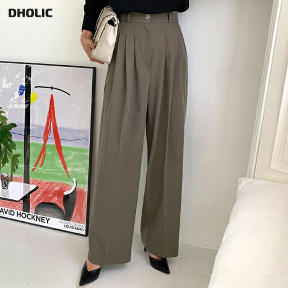 スリータックワイドスラックス・全2色・t65533 レディース 【pt】韓国ファッション ボトムス ロング ロングパンツ スラックスパンツ スラックス スリータック ワイド 無地 オフィスカジュアル デイリー 足長 美脚 フェミニン 秋 春