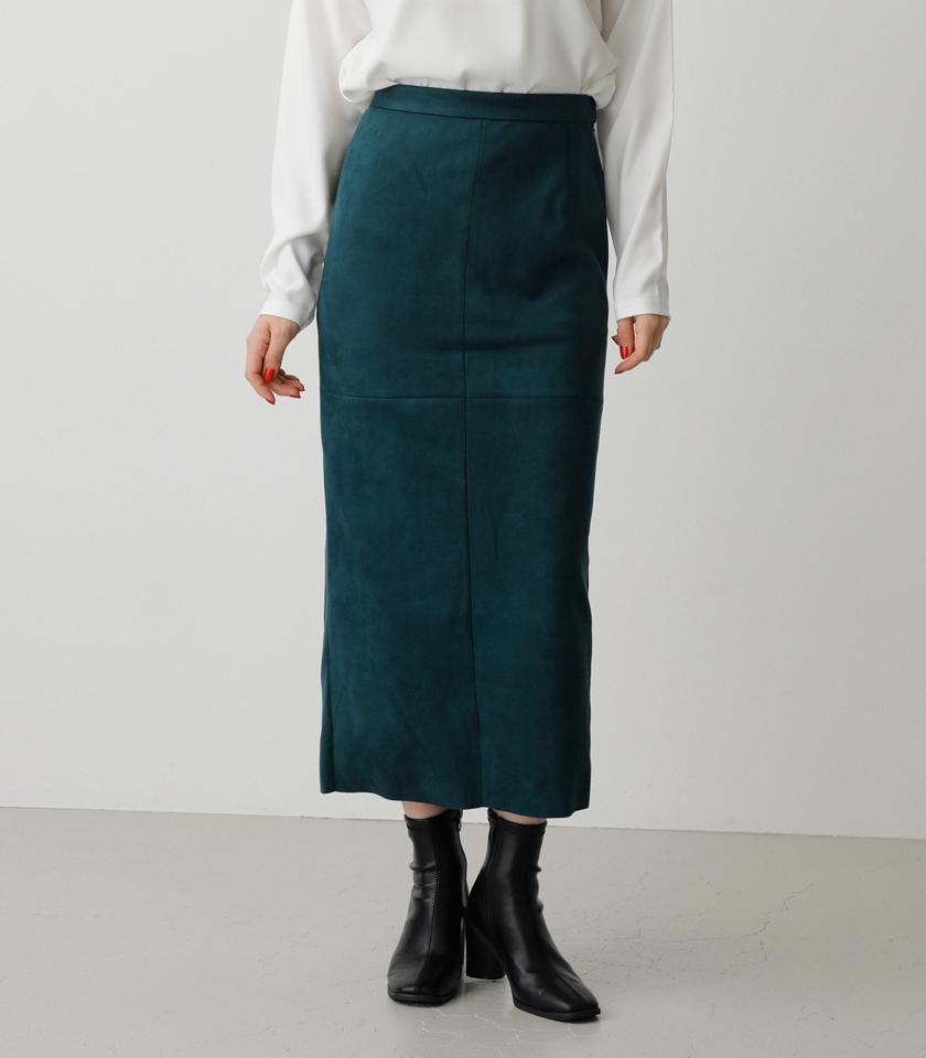 FAUX SUEDE SLIT SKIRT/フェイクスエードスリットスカート