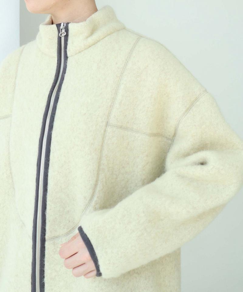 〇シャギーニット スタンドジップアップブルゾン（nitca）