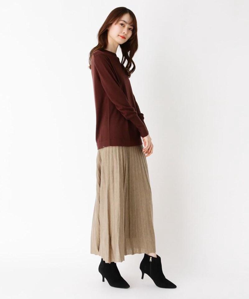 プリーツニットロングスカート