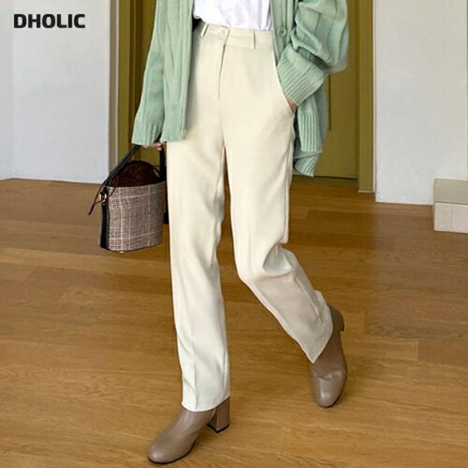 スリムスラックス・全2色・t62865 レディース 【pt】韓国ファッション ボトムス ロング ロングパンツ スラックスパンツ スラックス スリム ストレート ベーシック 無地 カジュアル デイリー 足長 美脚 フェミニン 秋 春