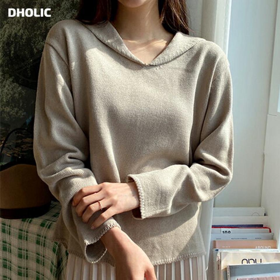 【只今10%OFF】セーラーカラーニット・全4色・t58182 レディース 【tops】韓国ファッション トップス ニット 大人 長袖 セーラーカラー 無地 ドロップショルダー シンプル カジュアル ルーズ ガーリー 襟コンシャス 体型カバー 細身 フェミニン 上品 秋 春【ニットセール】