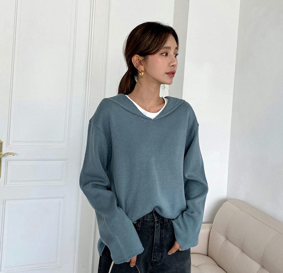 【只今10%OFF】セーラーカラーニット・全4色・t58182 レディース 【tops】韓国ファッション トップス ニット 大人 長袖 セーラーカラー 無地 ドロップショルダー シンプル カジュアル ルーズ ガーリー 襟コンシャス 体型カバー 細身 フェミニン 上品 秋 春【ニットセール】