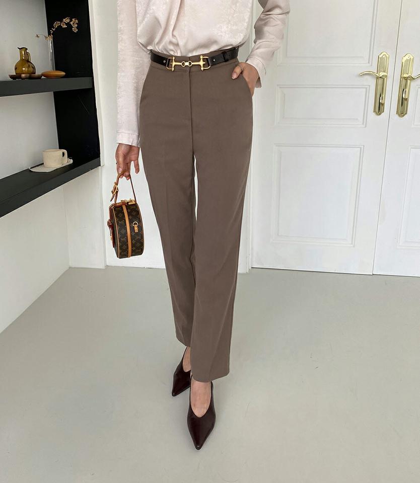 ホックスリムスラックス・全3色・t58200 レディース 【pt】韓国ファッション ボトムス ロング ロングパンツ スラックスパンツ スラックス スリム ホック ベーシック 無地 カジュアル デイリー 足長 美脚 フェミニン 秋 春