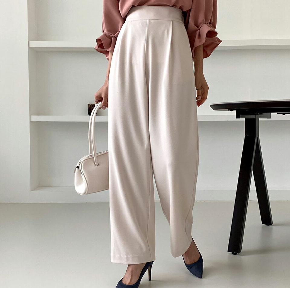 サイドジップワイドスラックス・全3色・b58222 レディース 【pt】韓国ファッション ボトムス ロング ロングパンツ スラックスパンツ スラックス サイドジップ ワイド ベーシック 無地 体型カバー カジュアル デイリー 足長 美脚 フェミニン 秋 春