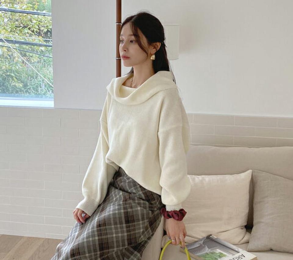 2TYPEオフショルニット・全4色・b70344 レディース 【tops】 トップス ニット 長袖 セクシー オフショルダー 無地 ボーダー ルーズ ゆったり フェミニン 冬 春 秋 韓国ファッション ハイホリHIHOLLI
