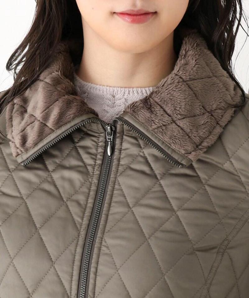 エコファーカラーキルトジャケット