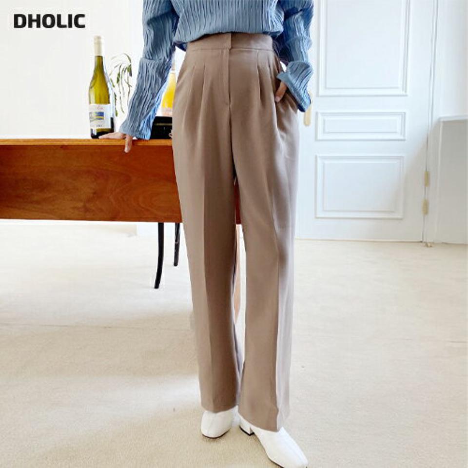 ツータックスラックス・全4色・t62921 レディース 【pt】韓国ファッション ボトムス ロング ロングパンツ スラックスパンツ スラックス ツータック ストレート 無地 ベーシック シンプル 体型カバー 足長 美脚 フェミニン 秋 春