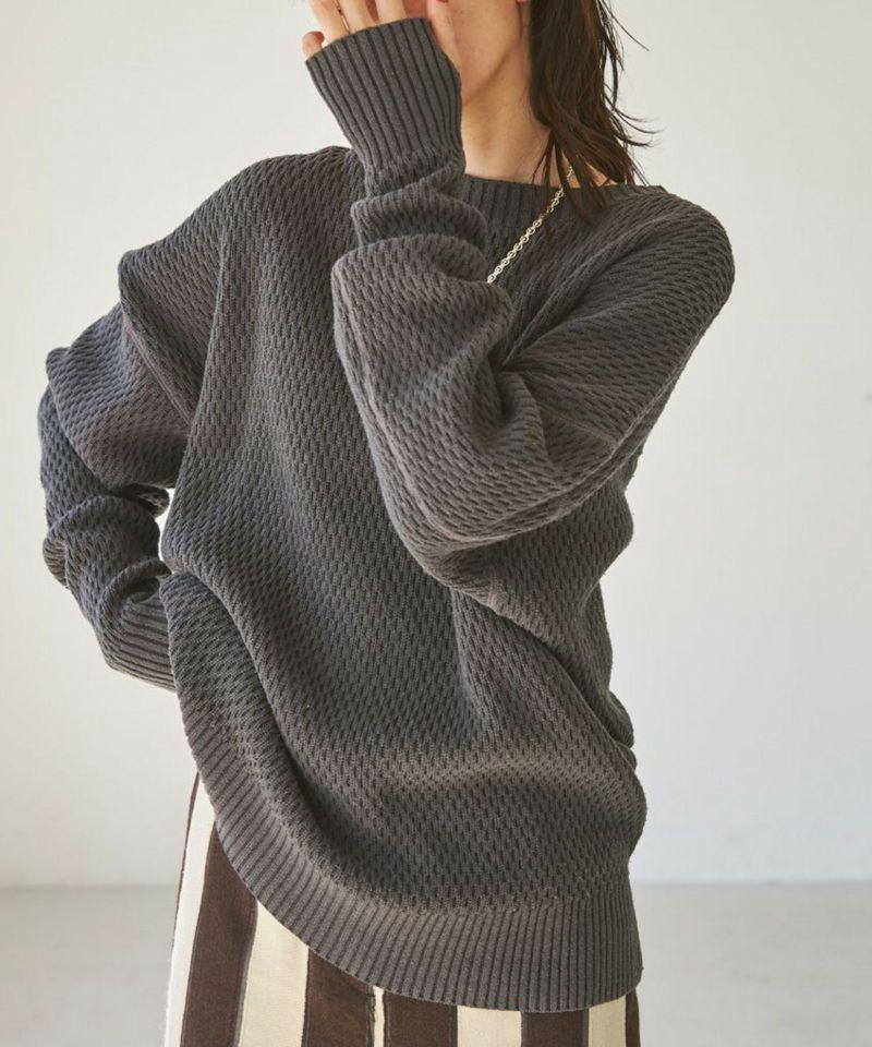 TODAYFUL(トゥデイフル) "Rawsilk Waffle Pullover"ロウシルクワッフルプルオーバー/12120609