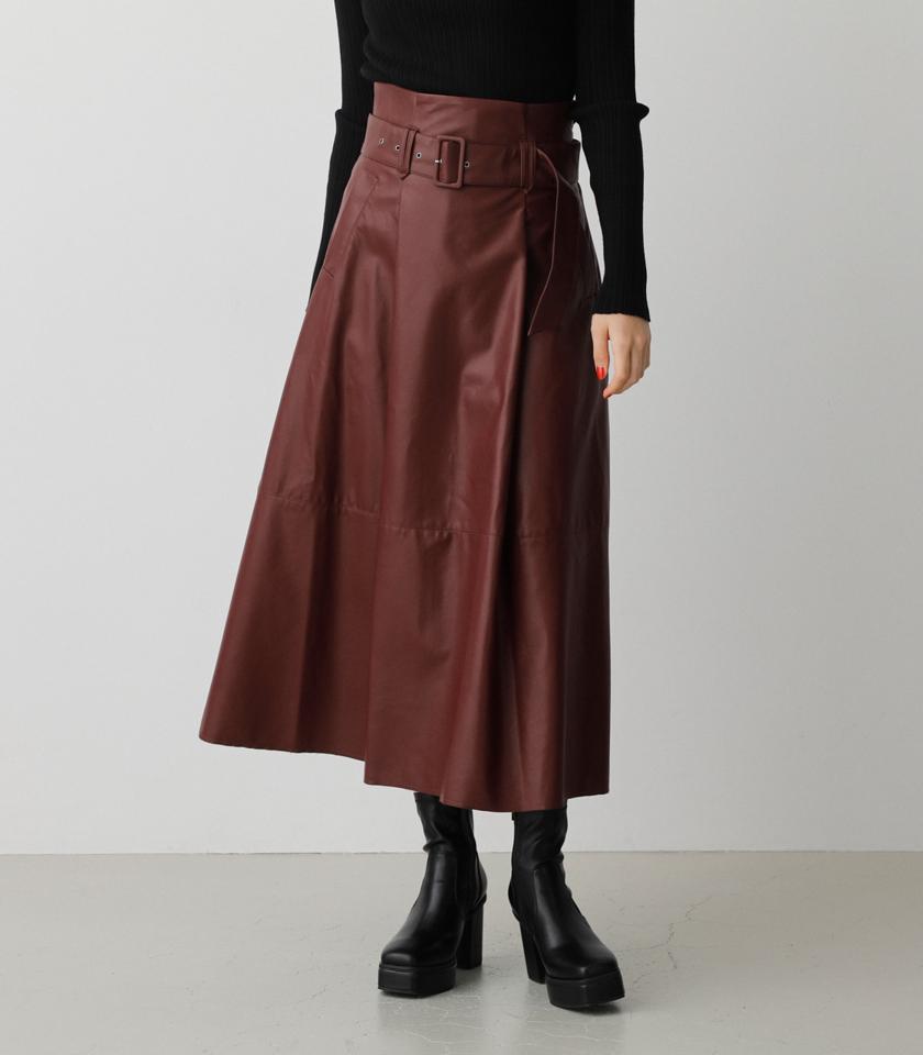 FAUX LEATHER HIGH WAIST SKIRT/フェイクレザーハイウエストスカート
