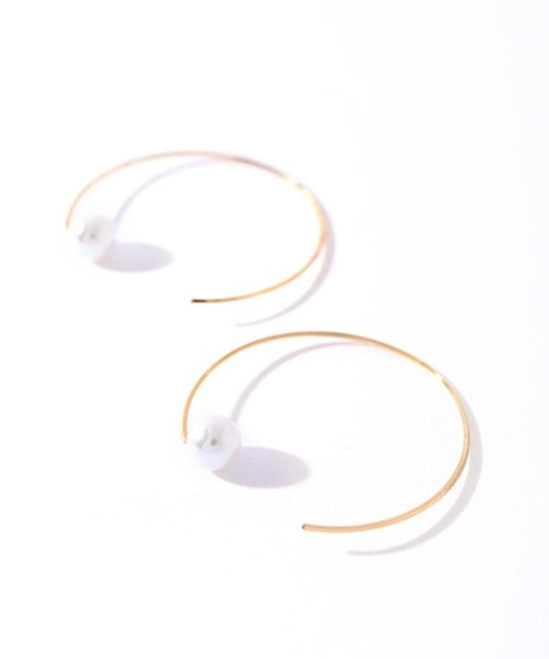 【DeWLuX】パールフープピアス