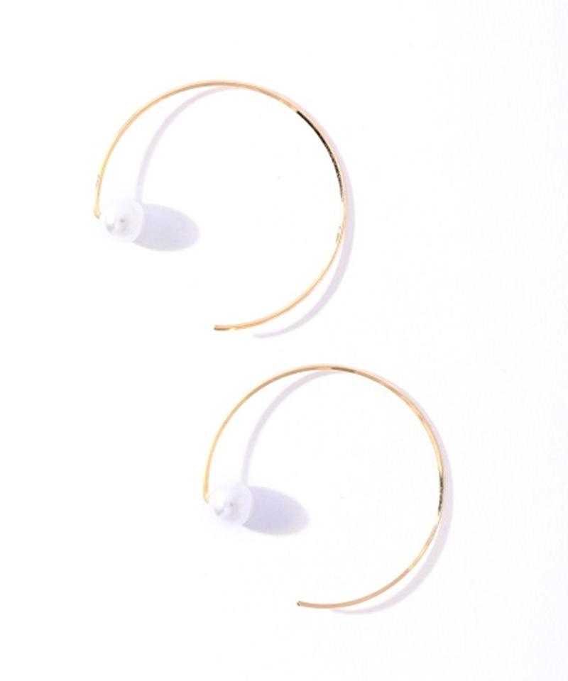 【DeWLuX】パールフープピアス