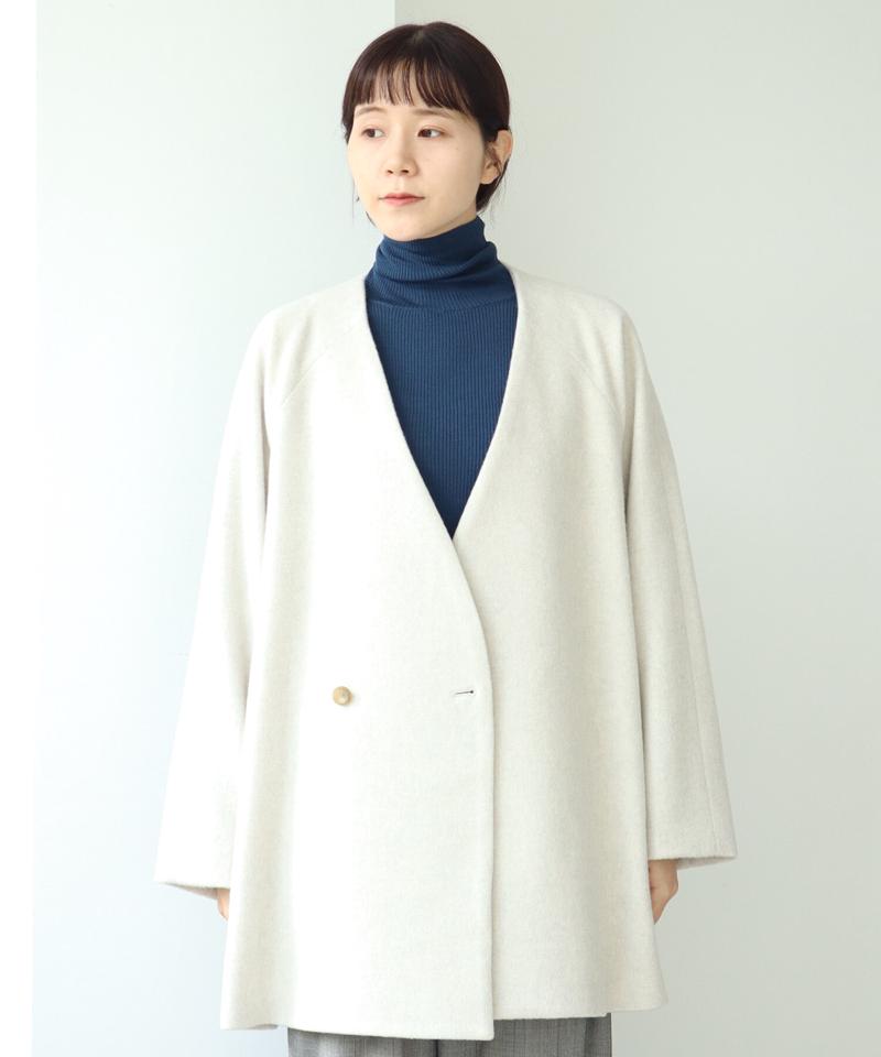 super100ショートビーバーノーカラージャケット（note et silence.）