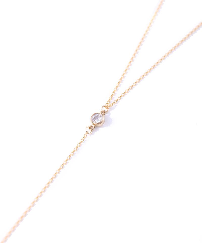 【DeWLuX】ジルコニアYラインネックレス