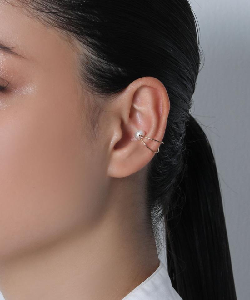 【DeWLuX】ダブルワイヤー×コットンパールイヤーカフ