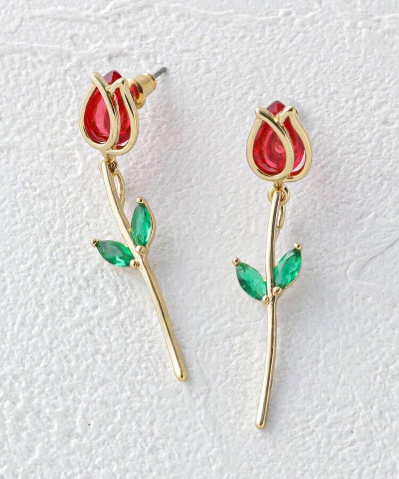 チューリップジルコニアピアス
