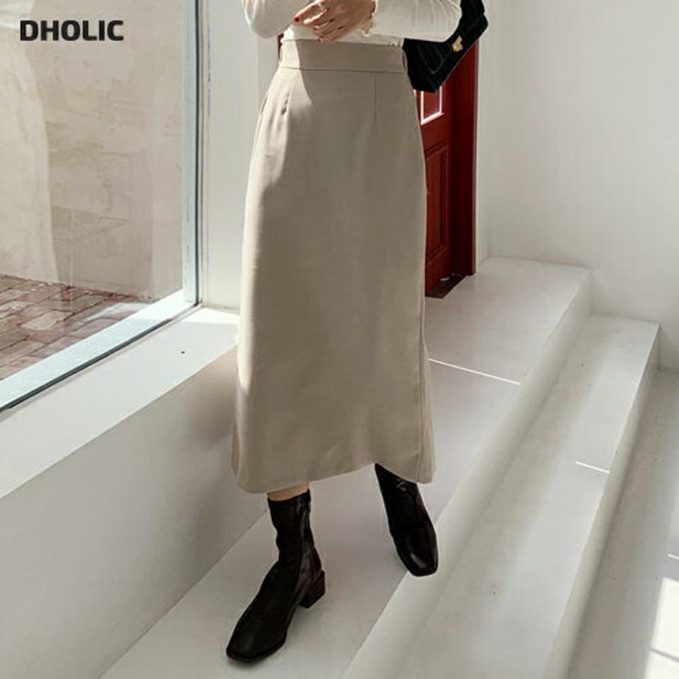 即日配送 バックスリットHラインスカート・t65599 レディース 【sk】韓国ファッション ボトムス スカート ロング ロングスカート スリット Hライン コーデュロイ ロング丈 大人 フェミニン 無地 ベーシック シンプル 細身 足長 体型カバー 秋 春
