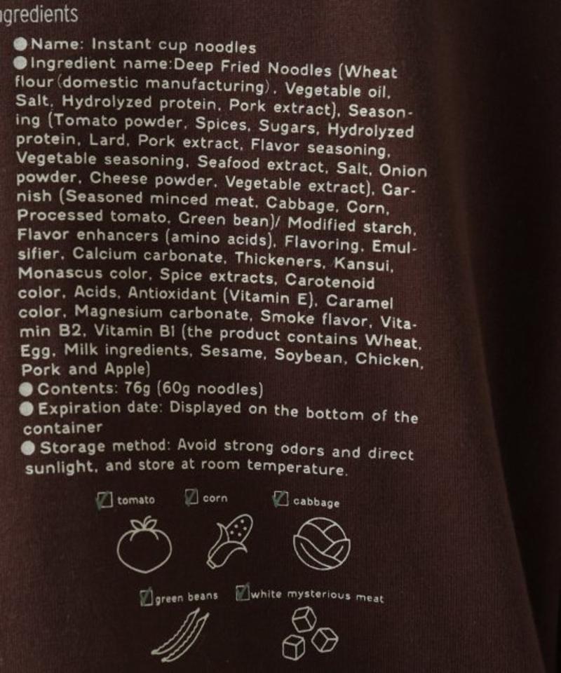 チリトマヌードルアートＴシャツ