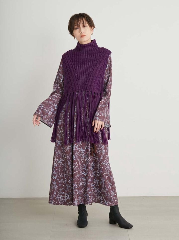 【emmi atelier】フリンジベスト