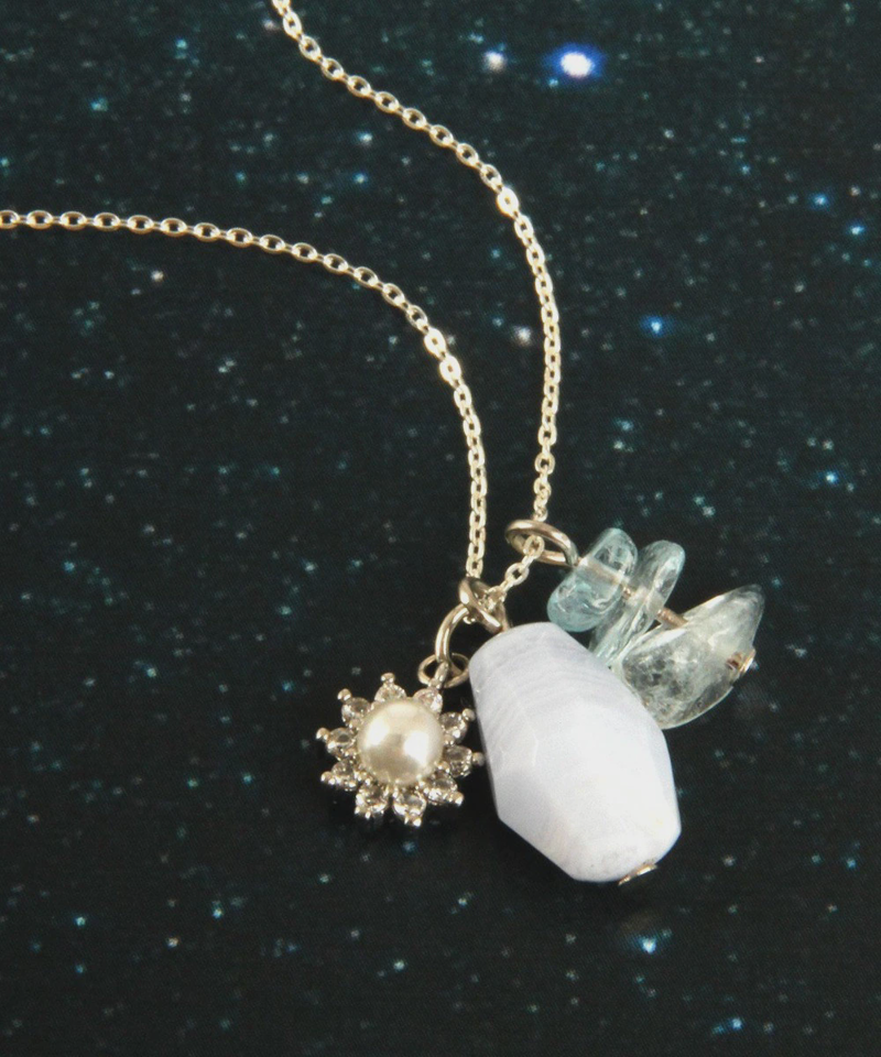 SS925 ブルーレース×アクアマリンサザレネックレス