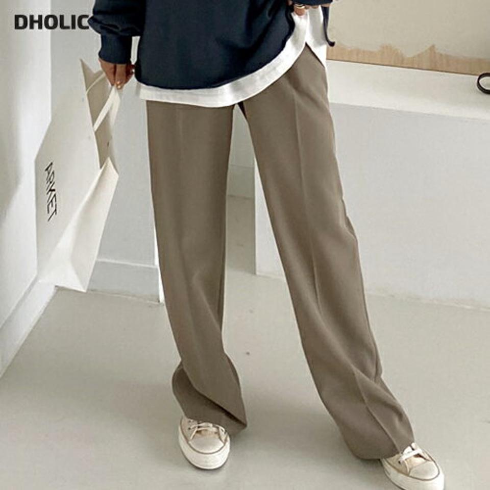 ハイウエストワイドスラックス・全2色・t65161 レディース 【pt】韓国ファッション ボトムス ロング ロングパンツ スラックスパンツ スラックス ハイウエスト ワイド ロング丈 無地 ベーシック シンプル 足長 美脚 フェミニン 秋 春