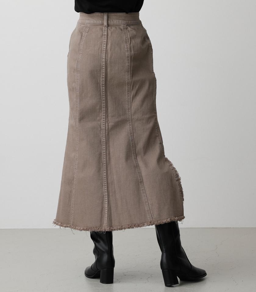 FRINGE MERMAID DENIM SKIRT/フリンジマーメイドデニムスカート